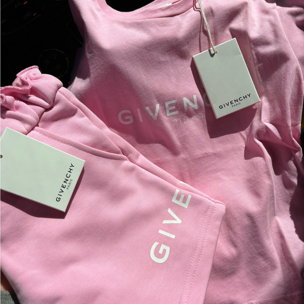 Givenchy Pink Logo Sweatshirt & Short Set